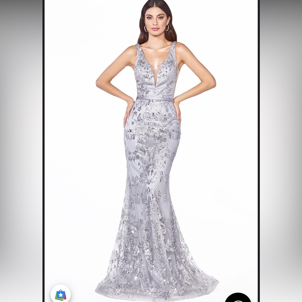 Cinderella Divine Silver Evening Gown